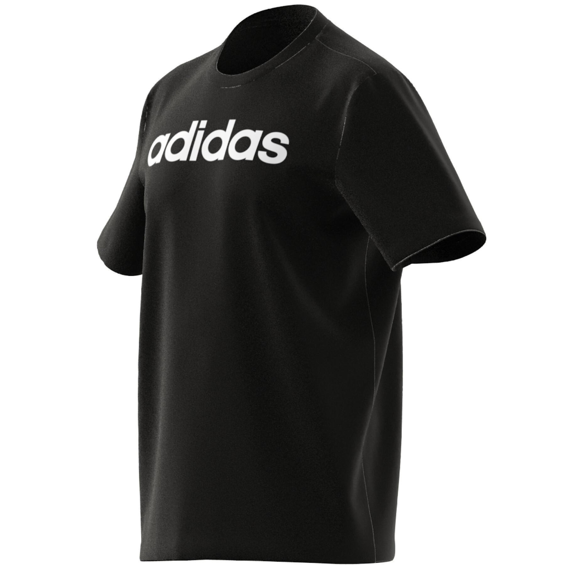 T-shirt i single jersey med linjär broderad logotyp adidas Essentials