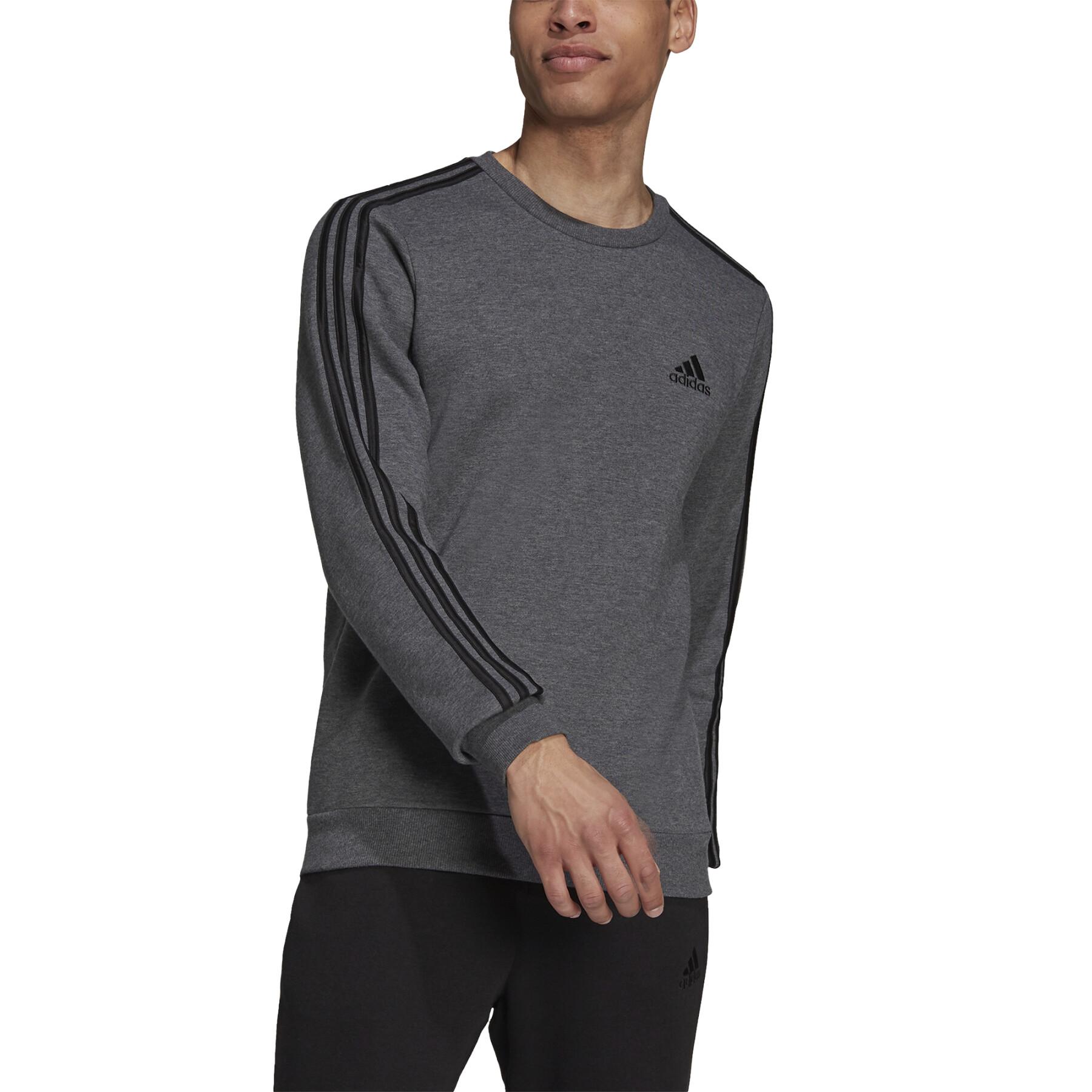 Sweatshirt med rund halsringning adidas Essentials Fleece 3-Stripes