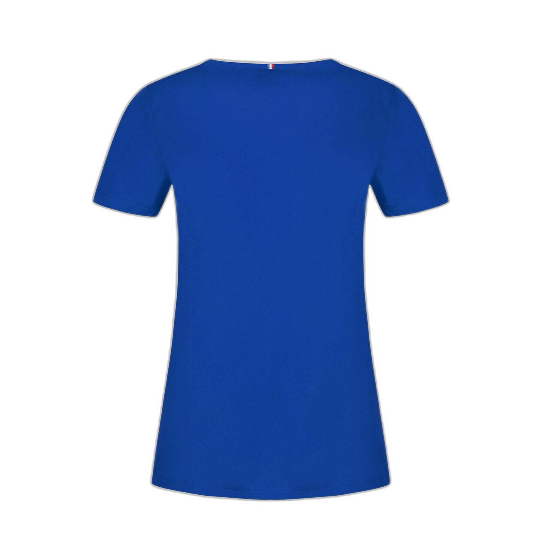 Kortärmad T-shirt med v-ringning för kvinnor Le Coq Sportif Ess N°1