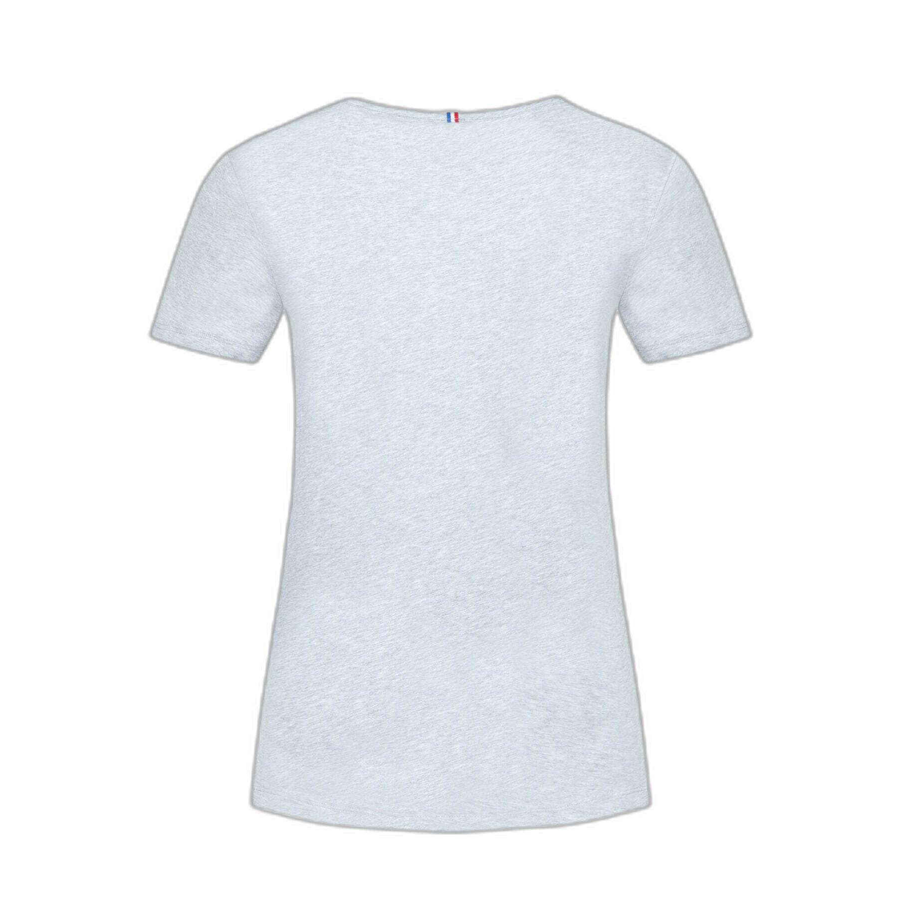 Kortärmad T-shirt med v-ringning för kvinnor Le Coq Sportif Ess N°2