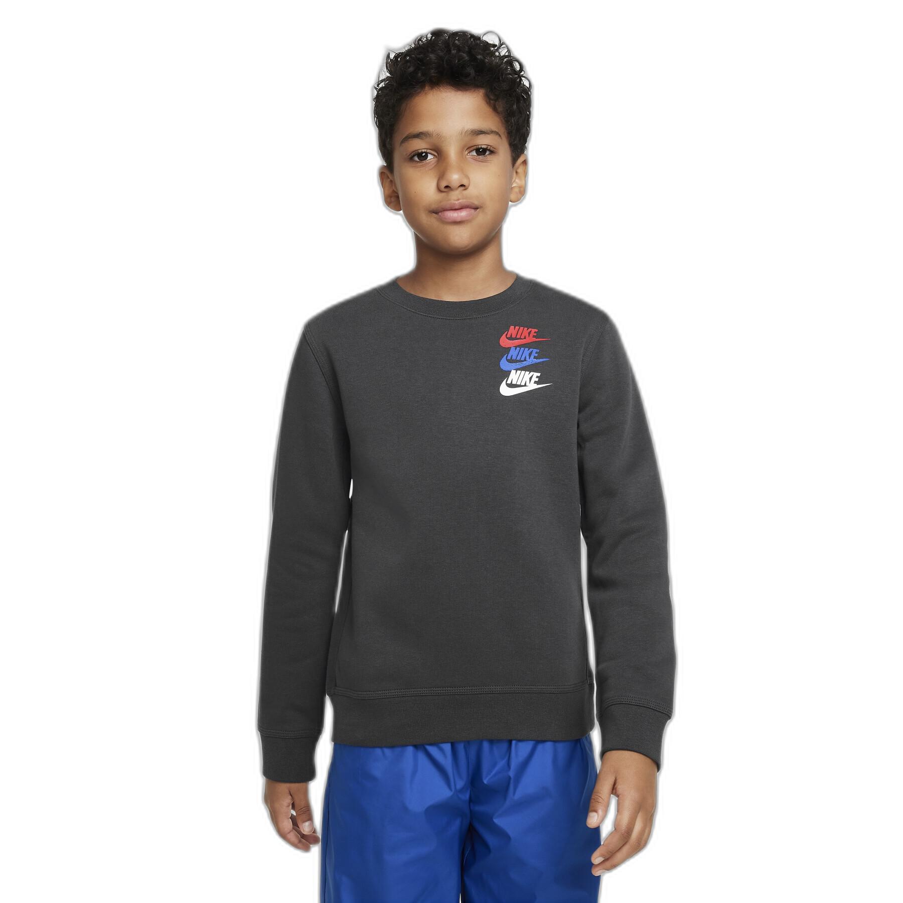 Sweatshirt med rund halsringning för barn Nike Standard Issue Fleece BB
