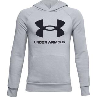 Hoodie för pojkar Under Armour Rival Fleece Big Logo