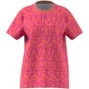 T-shirt för kvinnor adidas Allover Graphic Boyfriend